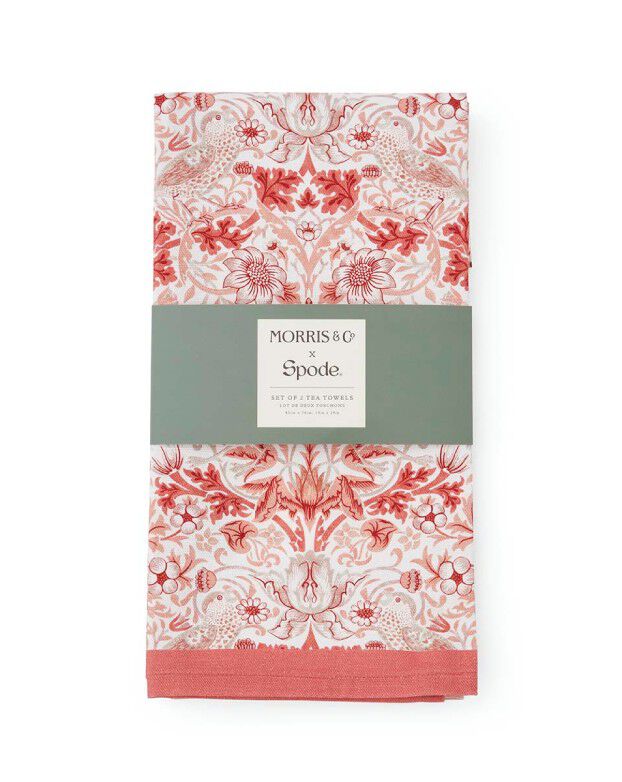 Morris & Co. Strawberry Thief  Set of 2  Tea Towels